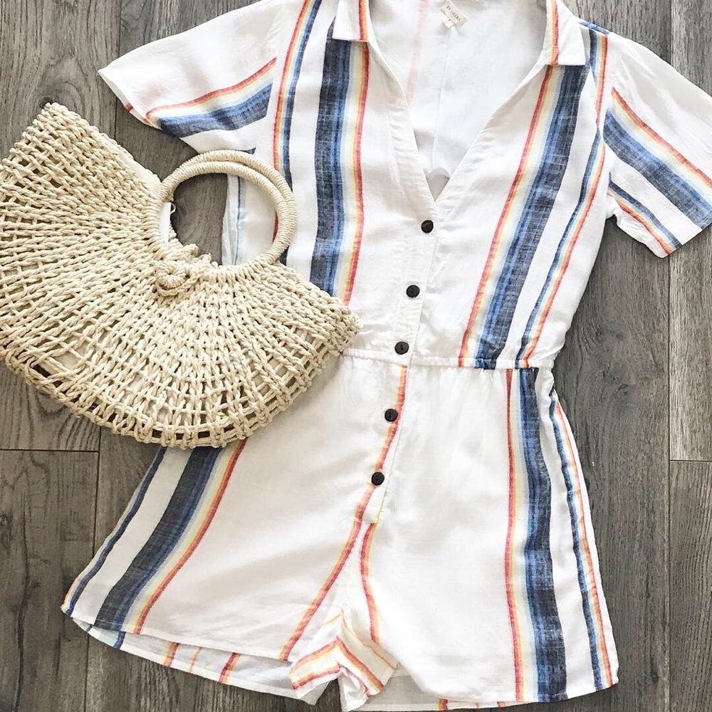 Multi-Color Stripe Romper